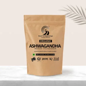 back to beginnings organic ashwagandha root powder 100 gms