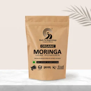 back to beginnings organic moringa leaf powder 100 gms