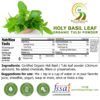 back to beginnings organic holy basil | tulsi | leaf powder 100 gms